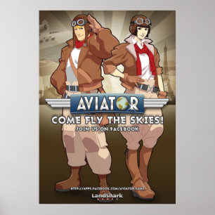 Aviador o poster do jogo de Facebook