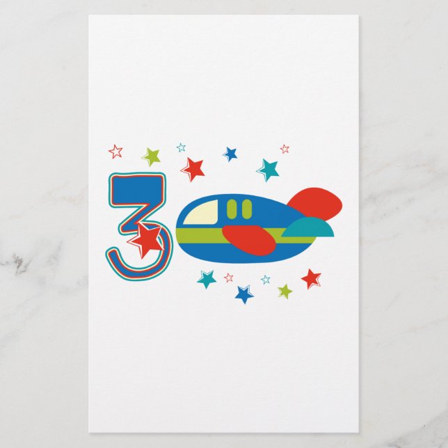 Avião aniversário de 3 anos (Frente)