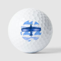 Avião Azul Bola de Golfe