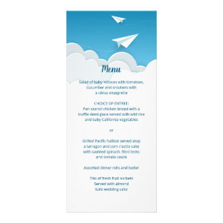 Avião de Papel no Menu Sair do Céu