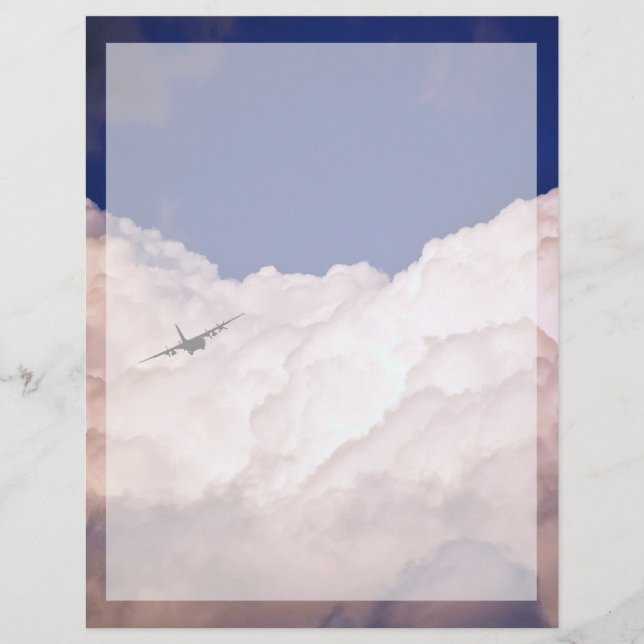 Avião de transporte militar por STaylor Letterhead (Frente)