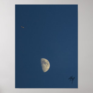 Avião e poster lua