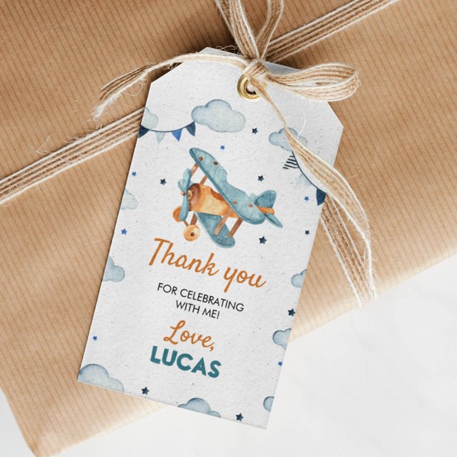 Avião, obrigado, etiqueta (Criador carregado)