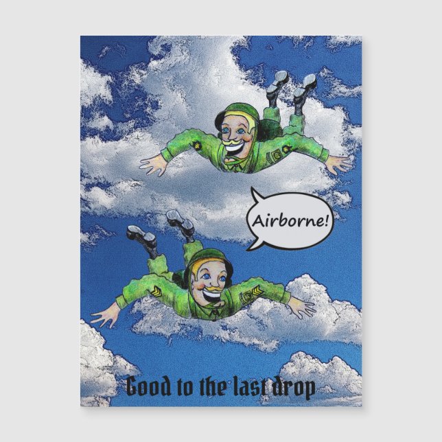 Avião, salto do exército paraquedista, desenho do  (Frente)