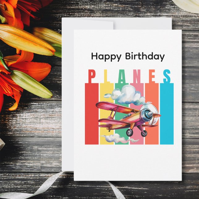 Avião Vermelho Birthday - Avião Nuvem Aviação (Criador carregado)