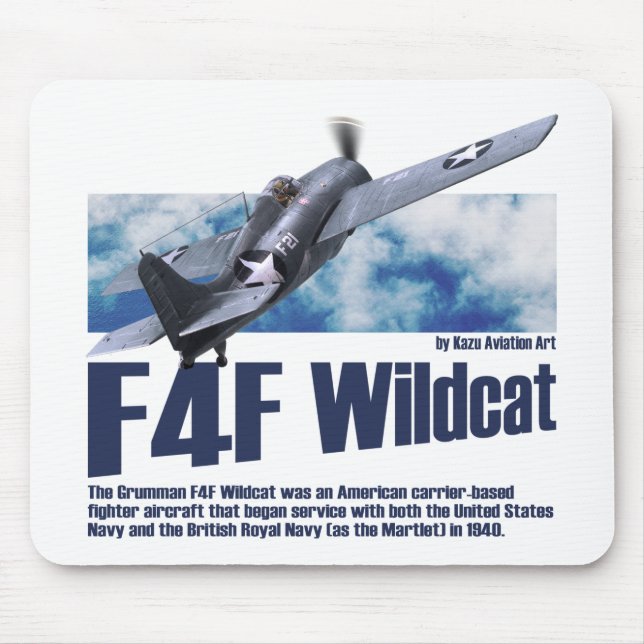 Aviation Art Mousepad "F4F Wildcat " (Frente)