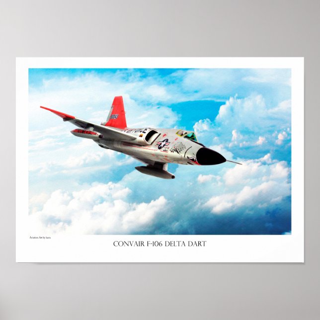 Aviation Art Poster "Convair F-106 Delta Dart" (Frente)