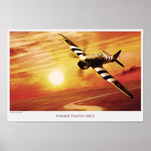 Aviation Art Poster "Hawker Tempest MK.V"