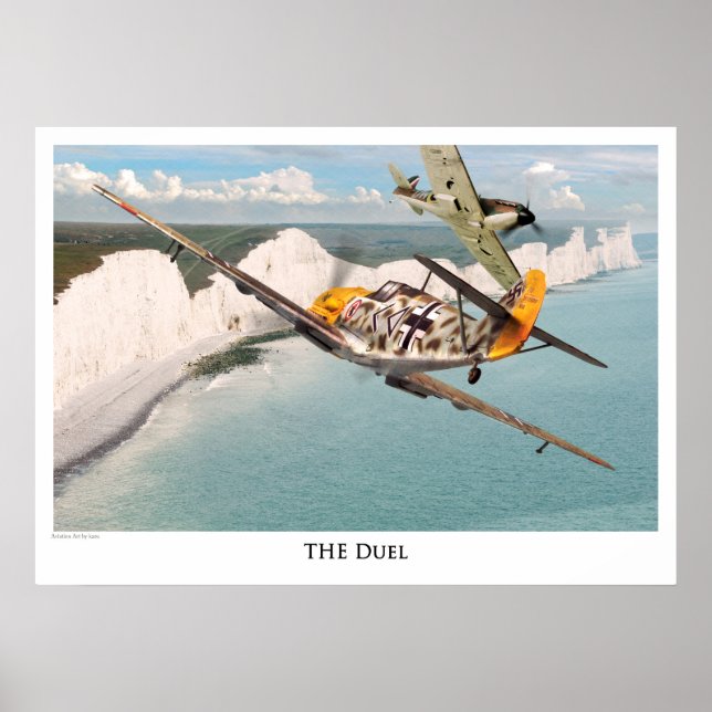 Aviation Art Poster "Messerschmitt Bf 109" (Frente)