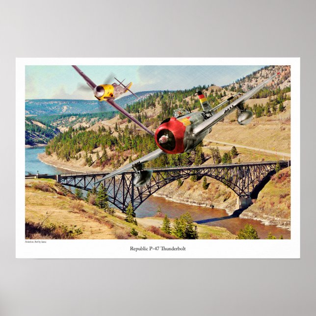 Aviation Art Poster "P-47 Thunderbolt" (Frente)