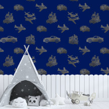 Aviões De Comboios De Prata E Carros Azul