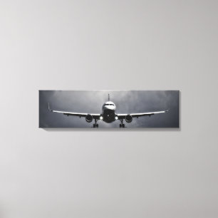 Aviões Em Voo Com Canvas Panorâmica De Nuvens