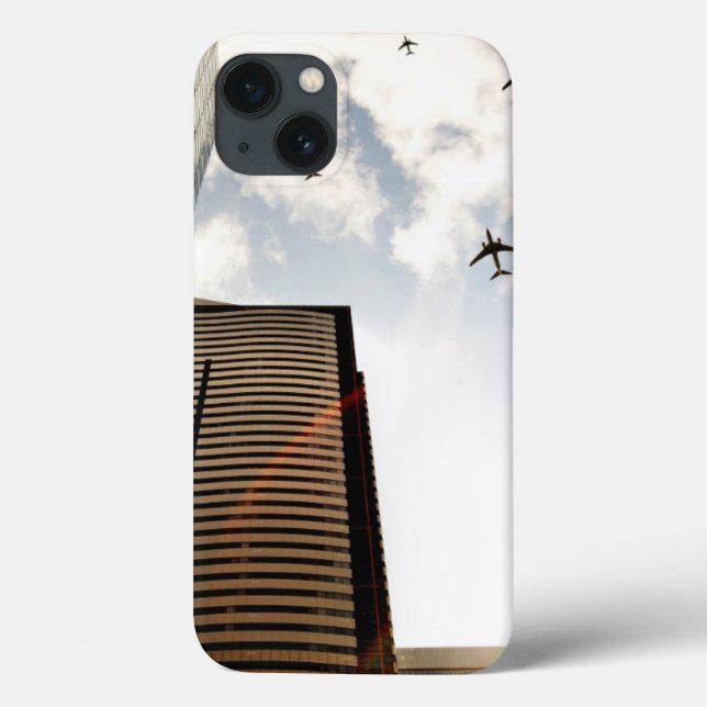 Aviões sobrevoando edifícios (Verso)