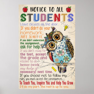 Aviso A Todos Os Estudantes Poster