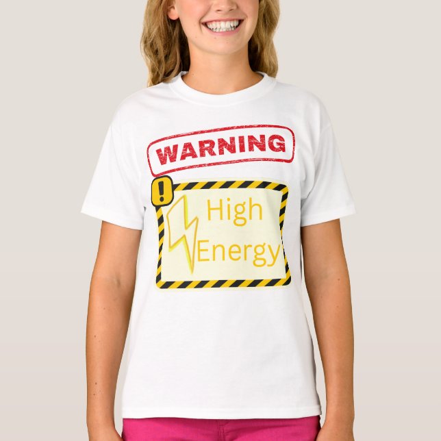 Aviso: Camiseta de Alta Energia (Frente)