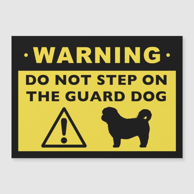 Aviso cómico do cão de guarda de Shih Tzu (Frente)