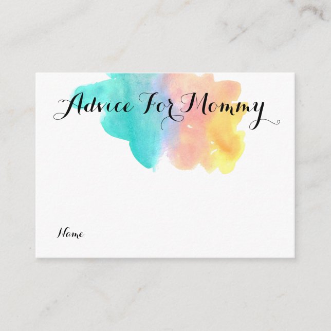 Aviso de arco-íris de aquarela para cartão de mamã (Frente)