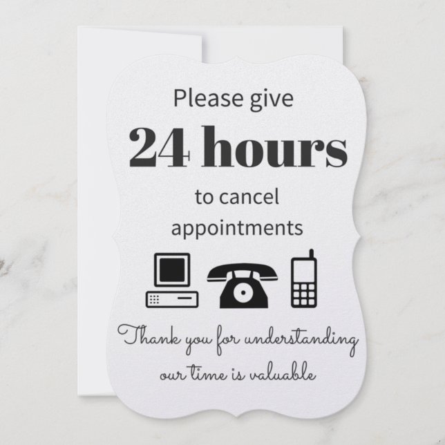 Aviso de cancelamento (Frente)