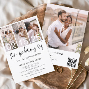 Aviso de Casamento de Código QR de Orçamento