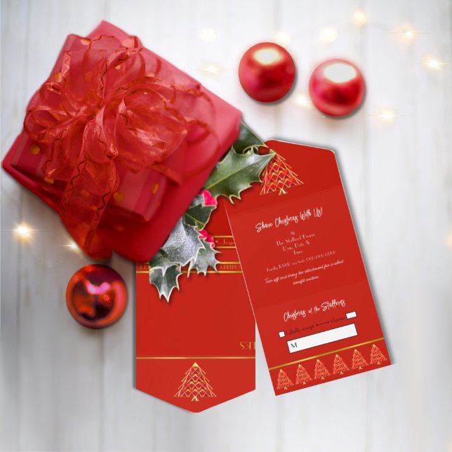 Aviso de Evento de Natal Tudo em Um Único Convite (Criador carregado)