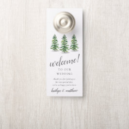 Aviso De Porta A Coleção de Casamentos da Floresta de Pinheiros d