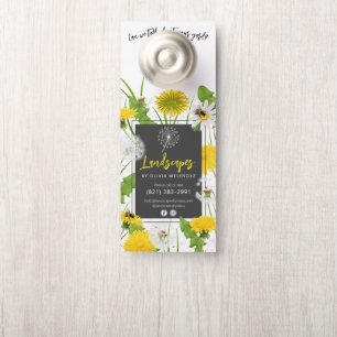 Aviso De Porta Abelhas de Dandelion do Serviço de Proteção ao Sol