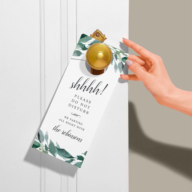 Aviso De Porta Abundant Foliage Wedding Welcome/Do Not Disturb (Criador carregado)