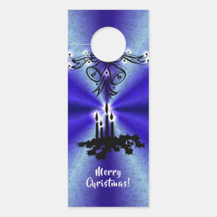 Aviso De Porta Advento, Artdeco de Natal no Arco Verde Azul