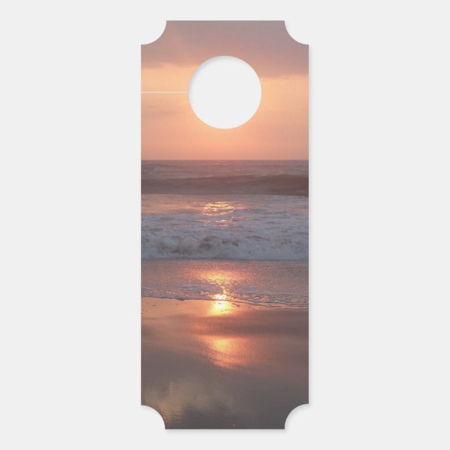 Aviso De Porta Affichette de porte Coucher de soleil rose (Frente)