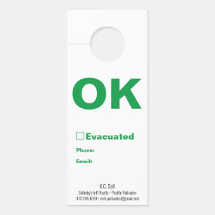 Aviso De Porta Ajuda da segurança do terremoto/gancho porta de