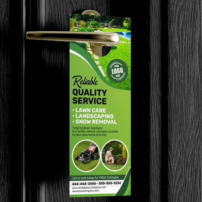 Aviso De Porta Aparência Paisagem Paisagista Remoção de Neve (Criador carregado)