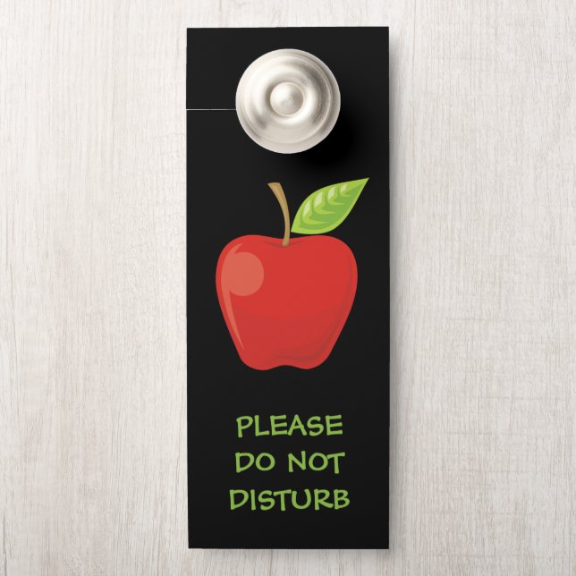 Aviso De Porta Apple Red (Na maçaneta)