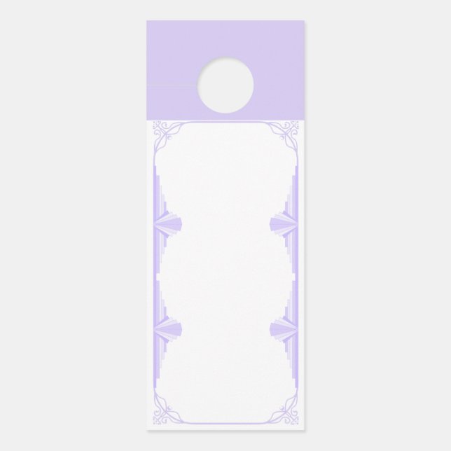 Aviso De Porta Art Deco Pattern in Lilac (Frente)