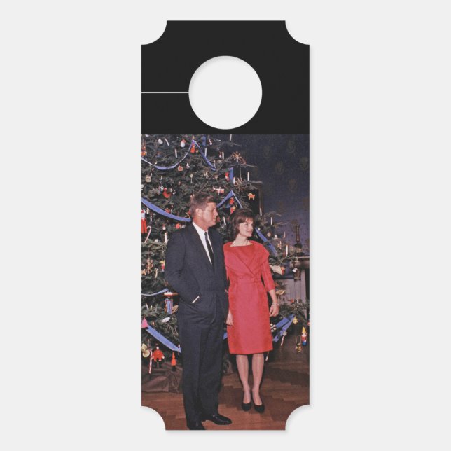 Aviso De Porta Árvore de Natal Presidente John Kennedy & Jacqueli (Frente)