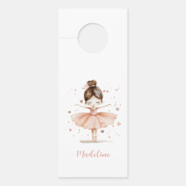 Aviso De Porta Ballerina Personalizado Name Girly