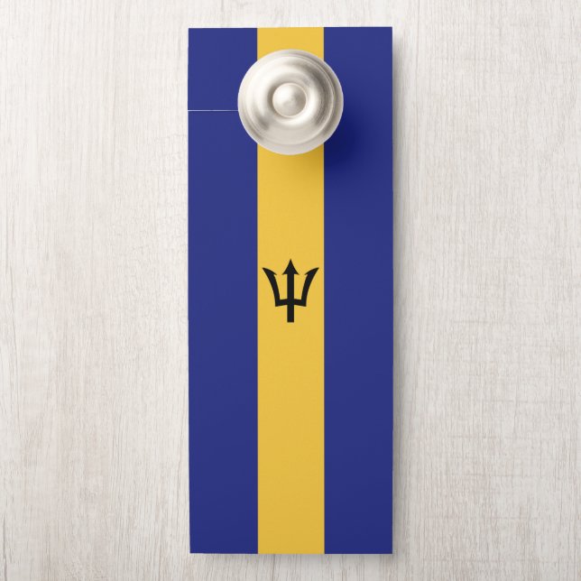 Aviso De Porta bandeira Barbados (Na maçaneta)