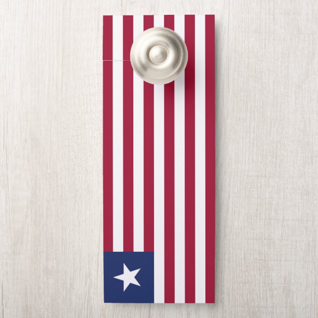 Aviso De Porta Bandeira da Libéria (Na maçaneta)