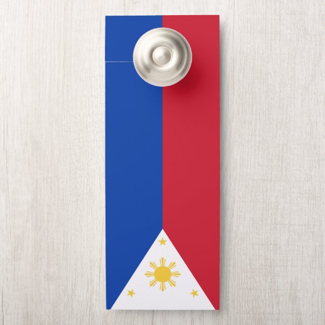 Aviso De Porta Bandeira das Filipinas (Na maçaneta)