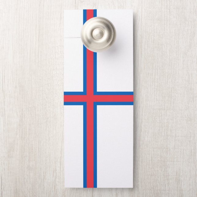 Aviso De Porta Bandeira das Ilhas Faroé (Na maçaneta)