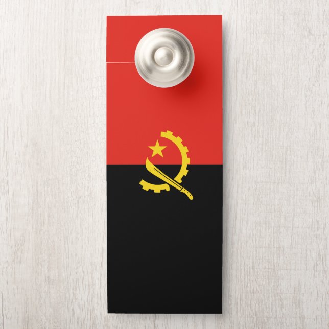 Aviso De Porta Bandeira de Angola (Na maçaneta)