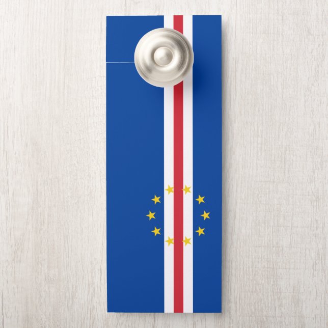 Aviso De Porta Bandeira de Cabo Verde (Na maçaneta)