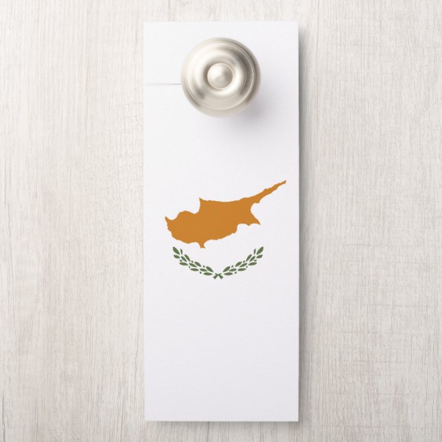 Aviso De Porta Bandeira de Chipre (Na maçaneta)
