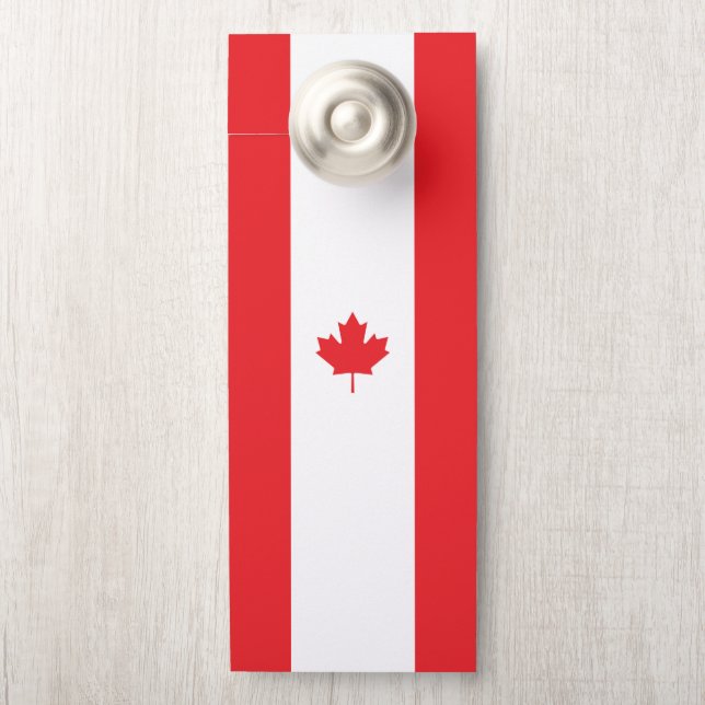 Aviso De Porta Bandeira do Canadá (Na maçaneta)