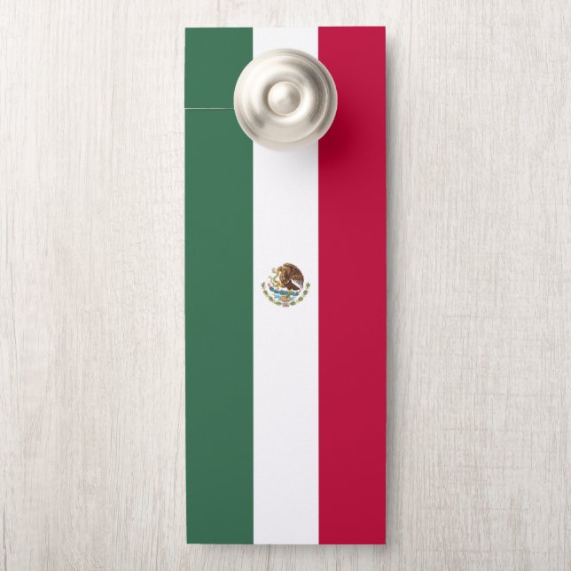 Aviso De Porta Bandeira do México (Na maçaneta)