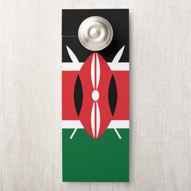 Aviso De Porta Bandeira do Quénia (Na maçaneta)