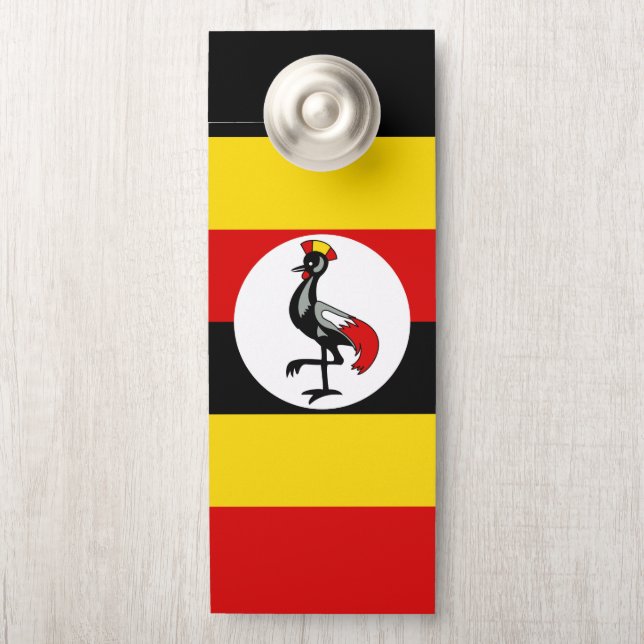 Aviso De Porta Bandeira do Uganda (Na maçaneta)