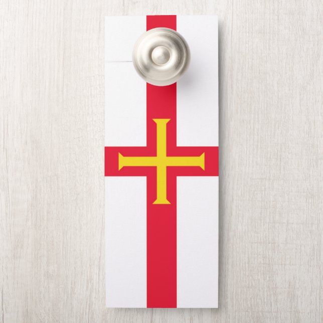 Aviso De Porta bandeira Guernsey (Na maçaneta)