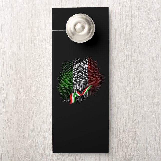 Aviso De Porta bandeira italiana (Na maçaneta)