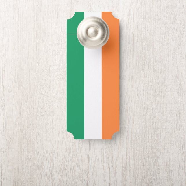Aviso De Porta Bandeira Nacional da Irlanda, Padrão Irlandês, Est (Na maçaneta)
