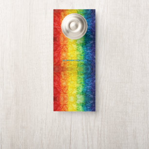 Aviso De Porta Bandeira tie-dye da SlipperyJoe's arco-íris pressi